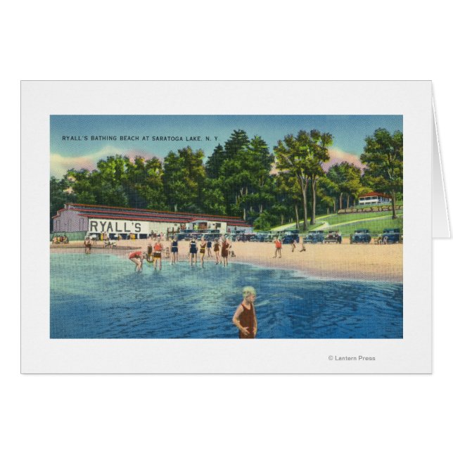 Ryall's badstrand bij het Saratoga-meer Uitzicht (Voorkant Horizontaal)