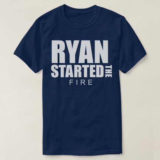 Ryan begon het vuur t-shirt (Design voorkant)