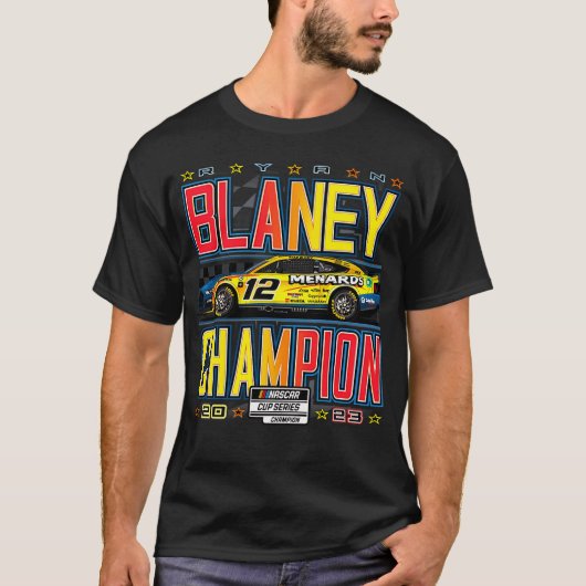 Ryan Blaney 2023 Nascar Cup Serie Kampioen T-shirt (Voorkant)