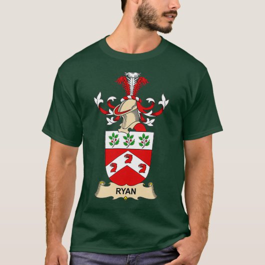 Ryan Coat of Arms Family Crest T-shirt (Voorkant)
