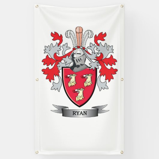 Ryan Coat of Arms Spandoek (Verticaal)