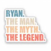 Ryan De Man De Mythe De Legende Sticker (Voorkant)