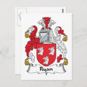 Ryan Family Crest Briefkaart (Voorkant / Achterkant)