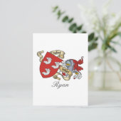 Ryan Family Crest Briefkaart (Staand voorkant)