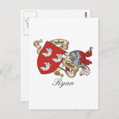 Ryan Family Crest Briefkaart (Voorkant / Achterkant)