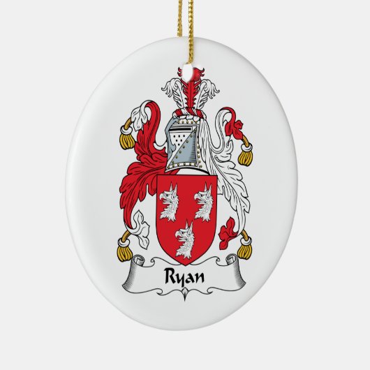 Ryan Family Crest Keramisch Ornament (Rechts)