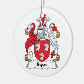 Ryan Family Crest Keramisch Ornament (Links)