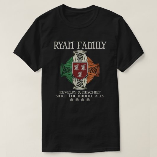 Ryan Family Ireland Ryan achternaam T-shirt (Design voorkant)