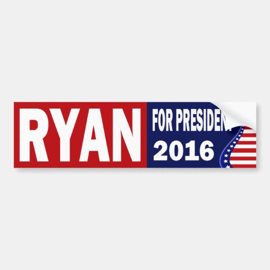 Ryan For President 2016 Bumpersticker (Voorkant)