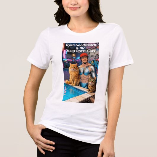 Ryan Goodsnatch & de Soap Opera Cats Tri-Blend Shirt (Voorkant)