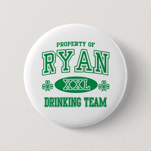 Ryan Irish Drink Team Ronde Button 5,7 Cm (Voorkant)