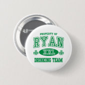 Ryan Irish Drink Team Ronde Button 5,7 Cm (Voorkant /achterkant)