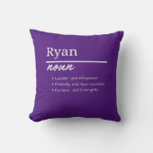 Ryan, Jongensnaam Gepersonaliseerde Naam Definitie Kussen (Voorkant)