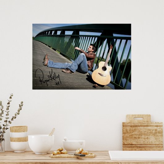 Ryan Kelly Music - Poster - Guitar Ondertekend (Keuken)