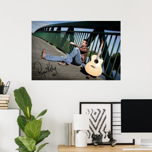 Ryan Kelly Music - Poster - Guitar Ondertekend (Thuiskantoor)