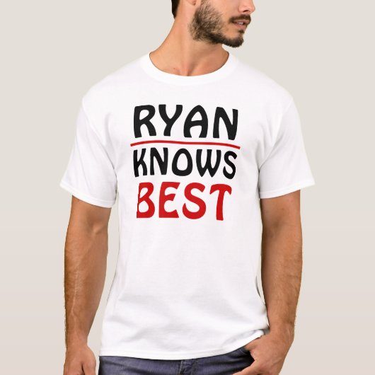 Ryan Knows Best T-shirt (Voorkant)