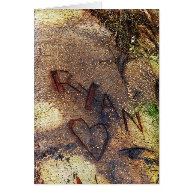 Ryan Love Tree Carving Card (Voorkant)
