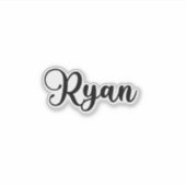 Ryan Naam - Handgeschreven kalligrafie Sticker (Voorkant)