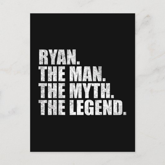 Ryan naam, Ryan De Man De Mythe De Legende Briefkaart (Voorkant)