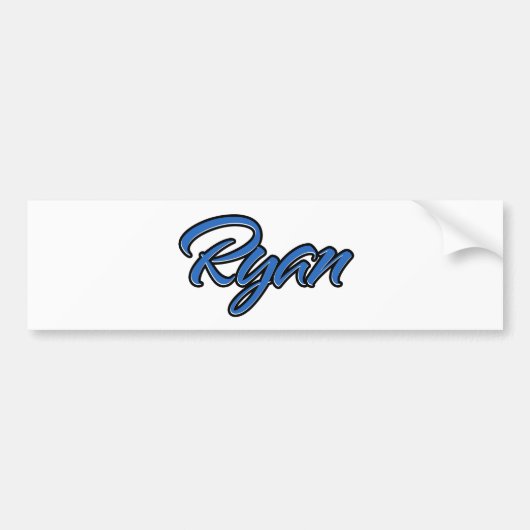 Ryan Name blue Aufkleber Sticker Autoaufkleber (Voorkant)