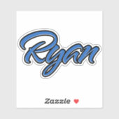 Ryan Name blue Aufkleber Sticker Stickerset (Vel)