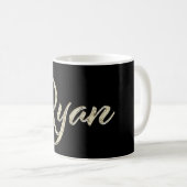 Ryan Name whitegold Tasse Teetasse Kaffeetasse Koffiemok (Voorkant rechts)