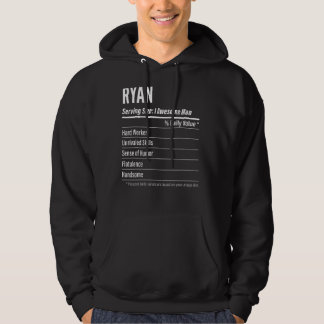 Ryan Serving Maat Voeding Label Calorieën Hoodie
