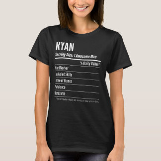 Ryan Serving Maat Voeding Label Calorieën T-shirt