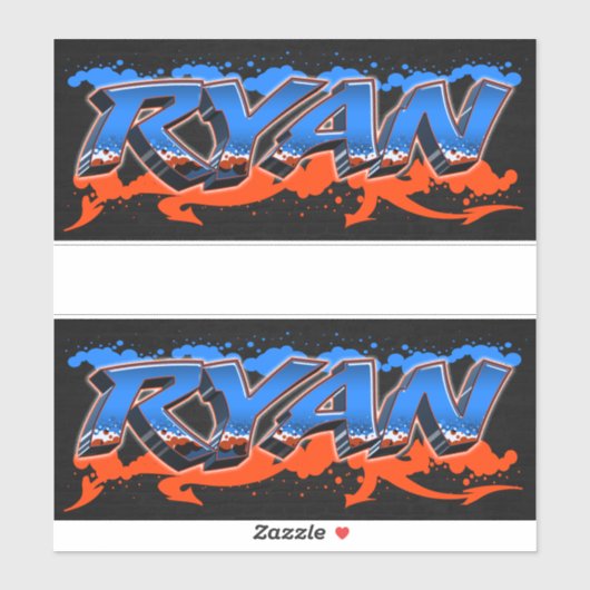 Ryan Vorname Name Graffiti Aufkleber Sticker (Vel)