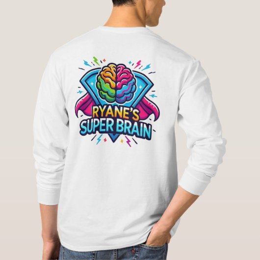 Ryane's Super Brain Tshirt met lange mouwen (Achterkant)