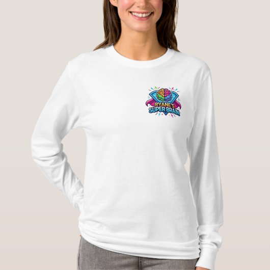 Ryane's Super Brain - Vrouwen Tshirt met lange mou (Voorkant)