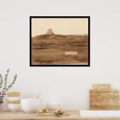 Ryan's Ranch & Distant Uitzicht Devil's Tower WY 1 Poster (Keuken)