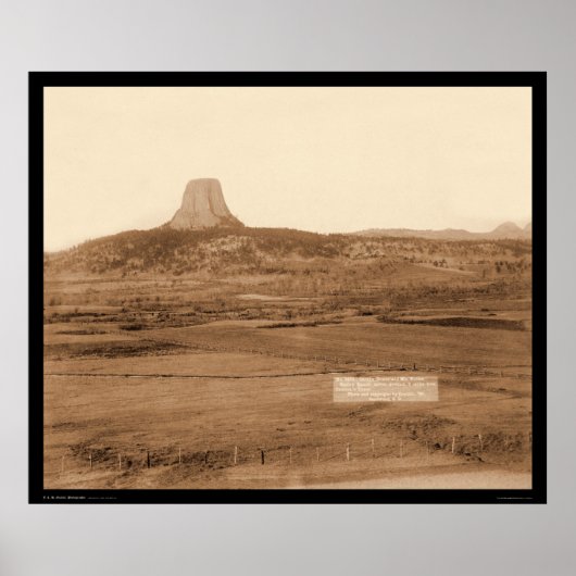 Ryan's Ranch & Distant Uitzicht Devil's Tower WY 1 Poster (Voorkant)