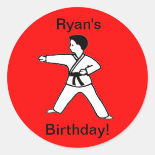 Ryan's verjaardagsstickers ronde sticker