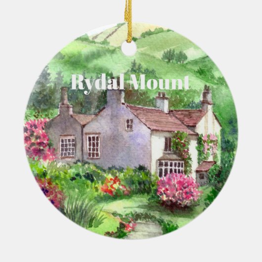 Rydal Mount Garden William Wordsworth Home Keramisch Ornament (Achterkant)