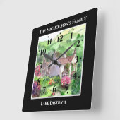 Rydal Mount, William Wordsworth's Home Black Lijst Vierkante Klok (Hoek)