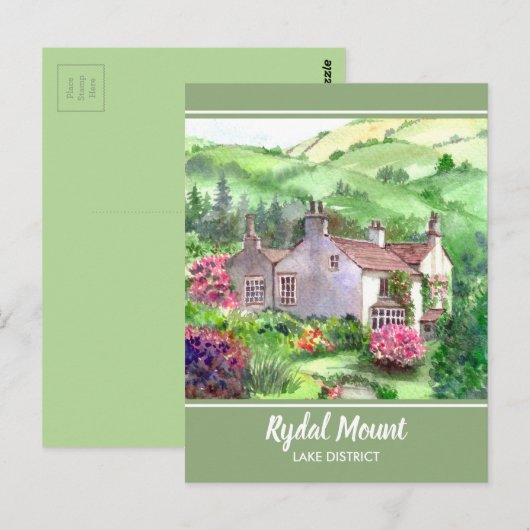 Rydal Mount, William Wordsworth's Home Briefkaart (Voorkant / Achterkant)