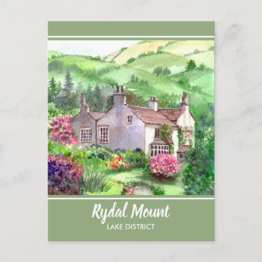 Rydal Mount, William Wordsworth's Home Briefkaart (Voorkant)