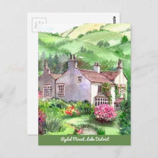 Rydal Mount, William Wordsworth's Home Briefkaart (Voorkant / Achterkant)