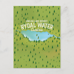 Rydal Water Cumbria kaart poster