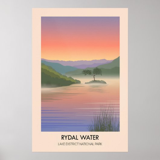 Rydal Water Lake District Reisposter Poster (Voorkant)