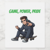 Ryder Game Power Pride Wijnlabel – Urban Bold Stij Wijn Etiket (Enkel label)
