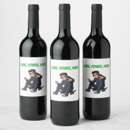 Ryder Game Power Pride Wine Label – Urban Bold Sty Wijn Etiket