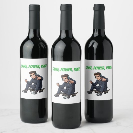 Ryder Game Power Pride Wine Label – Urban Bold Sty Wijn Etiket (Flessen)