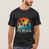 Rye Beach New Hampshire Palm Tree Tropical Beach T-shirt (Voorkant)