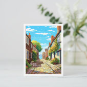 Rye Engeland vintage reisplaats illustratie Briefkaart (Staand voorkant)