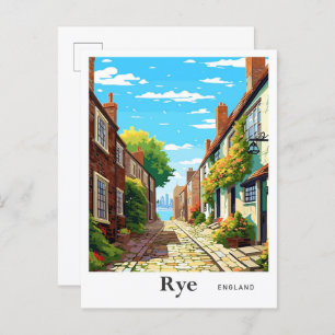 Rye England Art Vintage Travel Illustratie Briefkaart