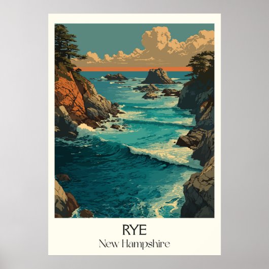 Rye New Hampshire Kustrotsen Poster (Voorkant)