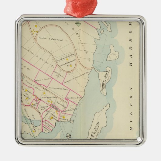 Rye, New York Metalen Ornament (Voorkant)