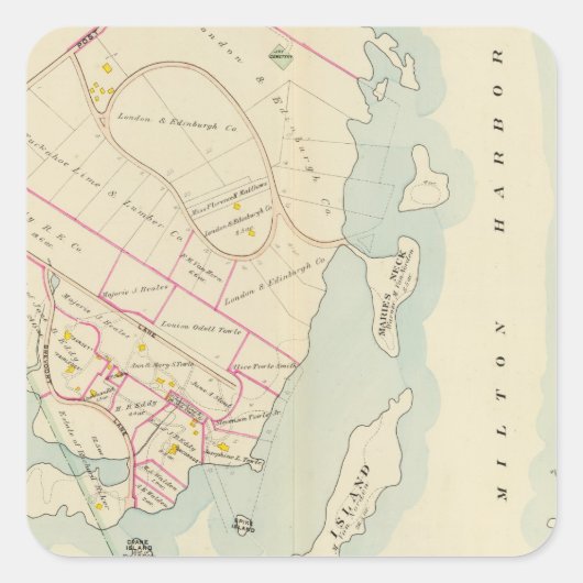 Rye, New York Vierkante Sticker (Voorkant)